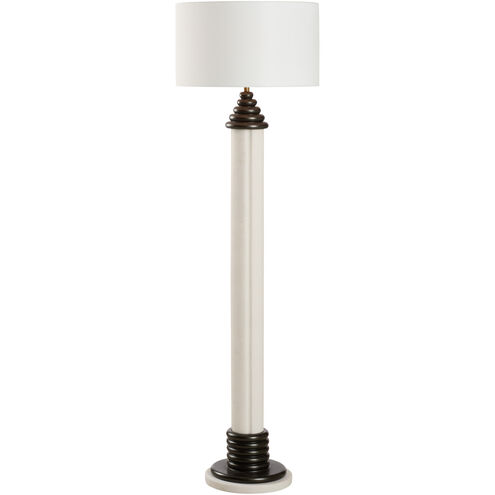 Dorton 54.5 inch 100.00 watt White/Cream and Black Floor Lamp Portable Light