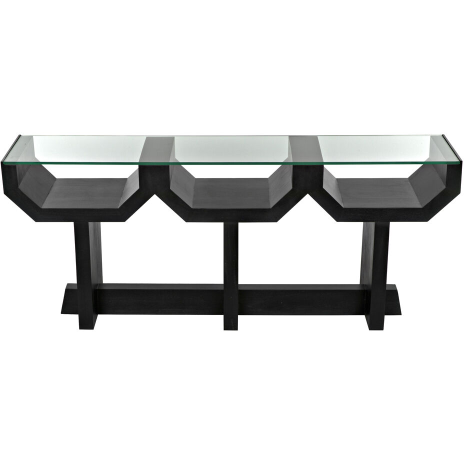 Ando 75 X 16 inch Hand Rubbed Black Console