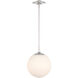 Orly 1 Light 14 inch Polished Nickel Pendant Ceiling Light