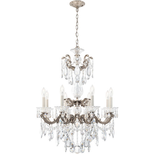 La Scala 8 Light 25 inch Antique Silver Chandelier Ceiling Light in Heritage, Antique Silver Cast