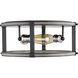 Kirkland 3 Light 16.25 inch Ashen Barnboard Flush Mount Ceiling Light