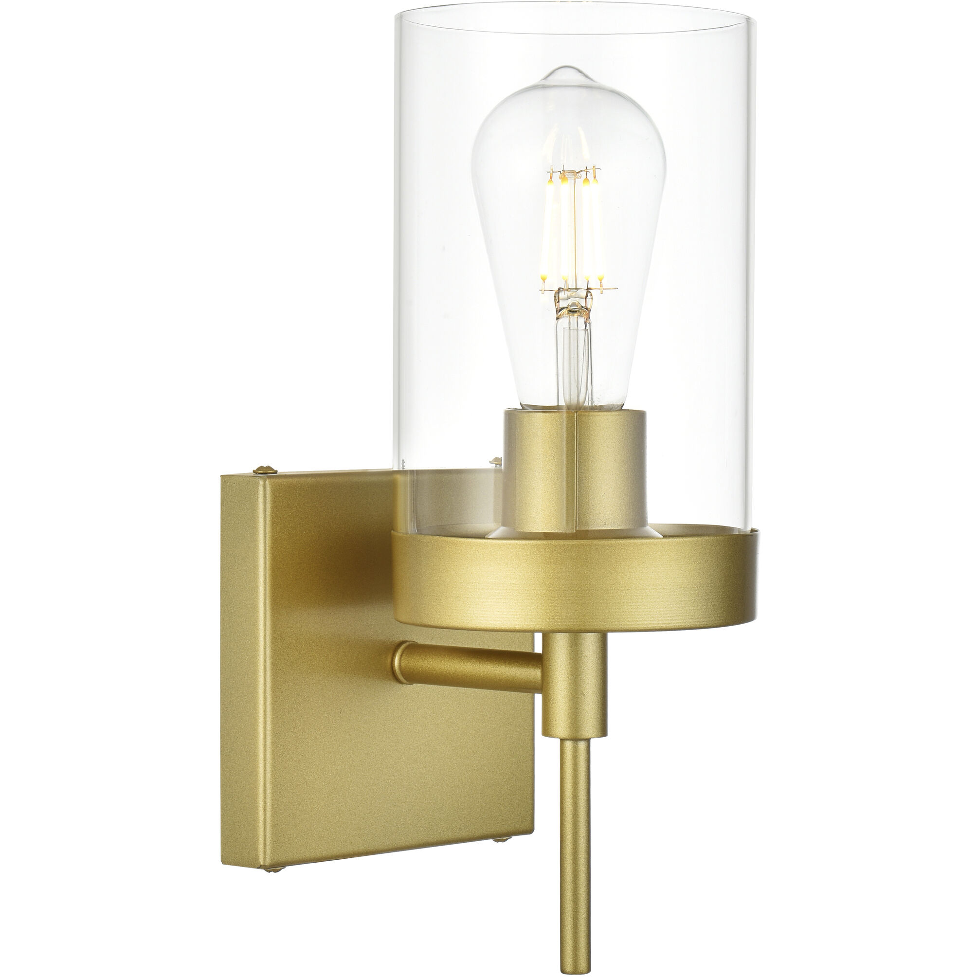 Benny 1 Light 5 inch Brass Bath Sconce Wall Light
