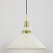 Kiki 1 Light 18 inch Aged Brass Pendant Ceiling Light in Cream Metal