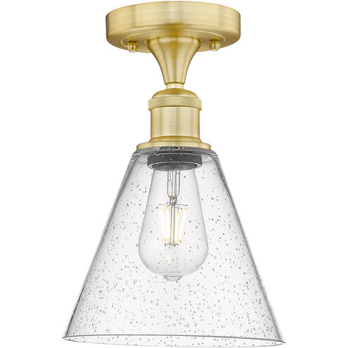 Berkshire 1 Light 8 inch Satin Gold Semi-Flush Mount Ceiling Light