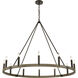 Transitions 12 Light 50 inch Oil Rubbed Bronze with Aspen Chandelier Ceiling Light