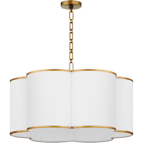 Belinder 6 Light 30 inch Non-Lacquered Brass Pendant Ceiling Light