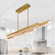 Valira LED 63 inch Brass Chandelier Ceiling Light