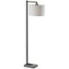 Devin 61 inch 100.00 watt Black with Grey Cement Accents Floor Lamp Portable Light