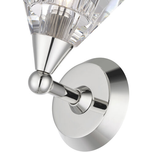 Brussels 1 Light 7 inch Polished Nickel Crystal Single Sconce Wall Light