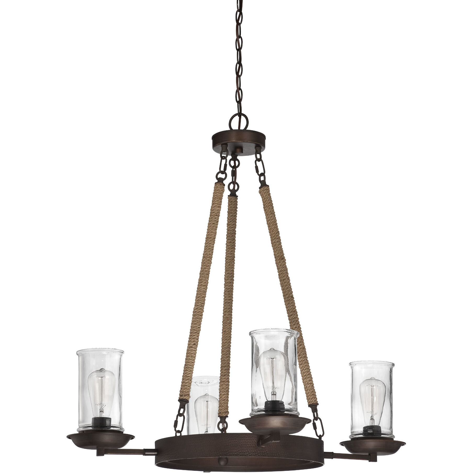 Thornton 4 Light 32 inch Aged Bronze Brushed Up/Down Chandelier Ceiling Light