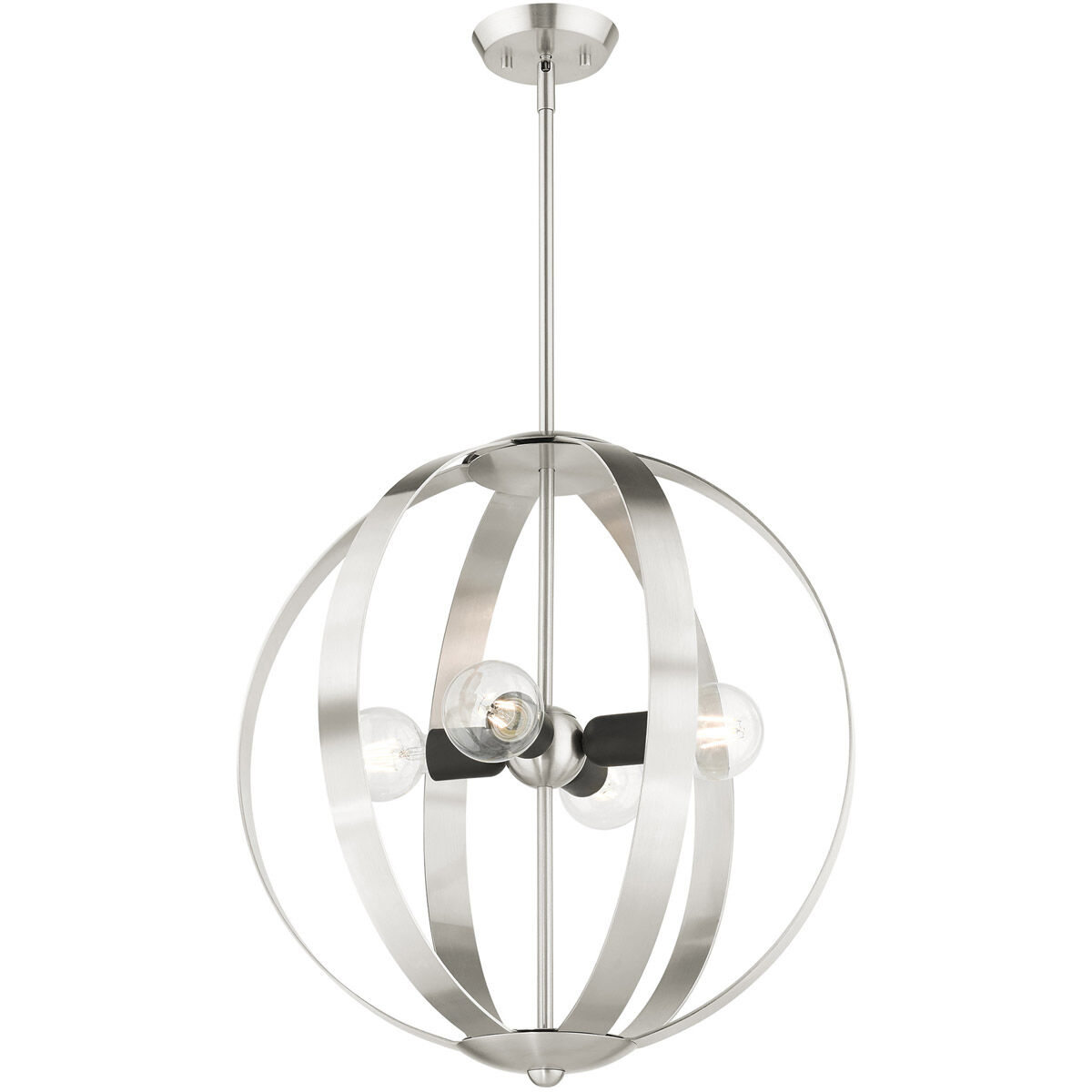 Modesto 4 Light 20 inch Brushed Nickel Chandelier Ceiling Light