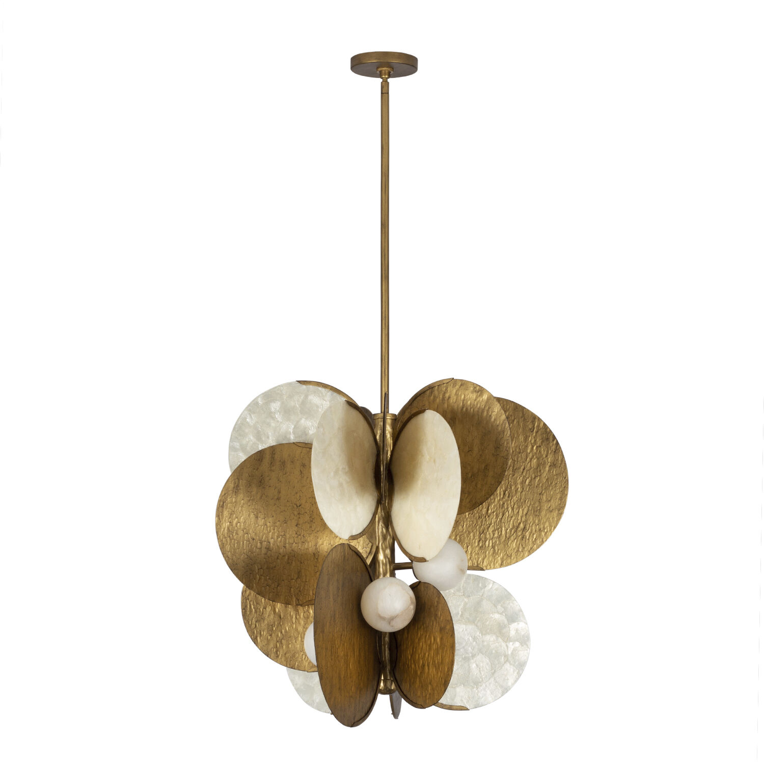 Cirque 27 inch Rustic Gold Pendant Ceiling Light