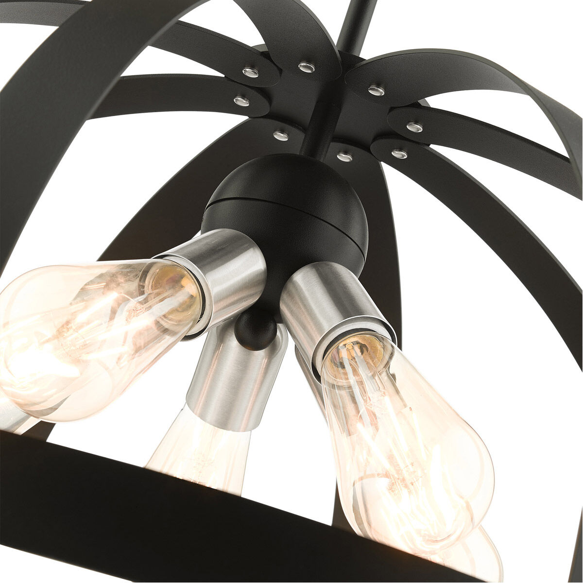 Stoneridge 5 Light 24 inch Textured Black Pendant Chandelier Ceiling Light