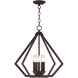 Prism 5 Light 20 inch Bronze Chandelier Ceiling Light