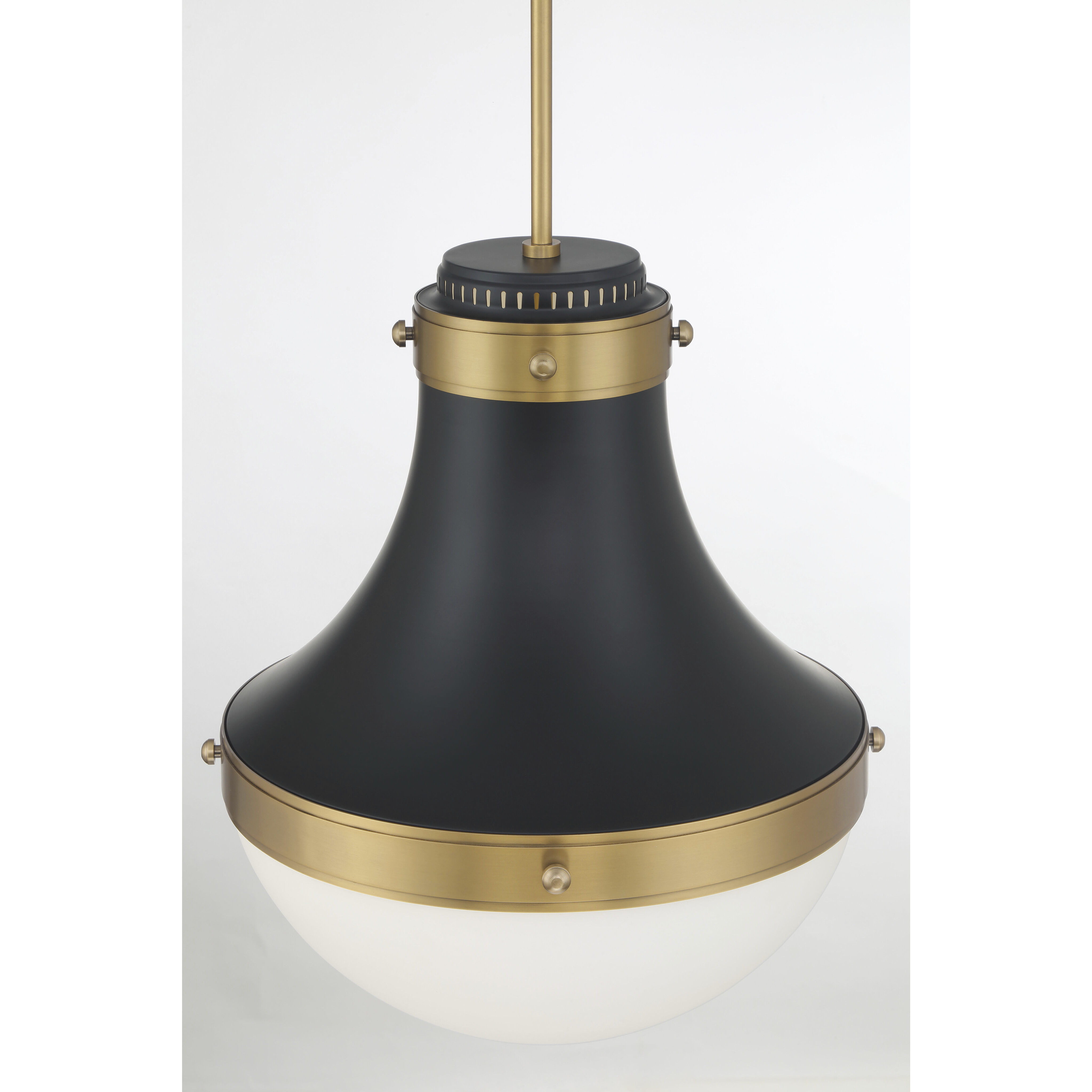 Purelight 1 Light 16.25 inch Legacy Brass and Dark Matte Black Pendant Ceiling Light