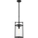 C&M by Chapman & Myers Eastham 1 Light 10 inch Textured Black Outdoor Pendant