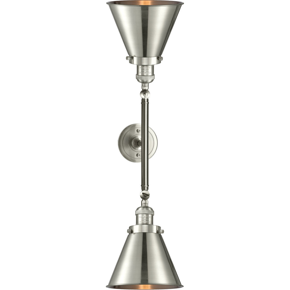 Franklin Restoration Appalachian 2 Light 18 inch Brushed Satin Nickel Bath Vanity Light Wall Light, Franklin Restoration