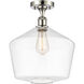 Ballston Cindyrella 1 Light 12 inch Polished Nickel Semi-Flush Mount Ceiling Light in Incandescent, Clear Glass