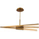 Minx LED 48 inch Aged Brass Mini Pendant Ceiling Light in 3