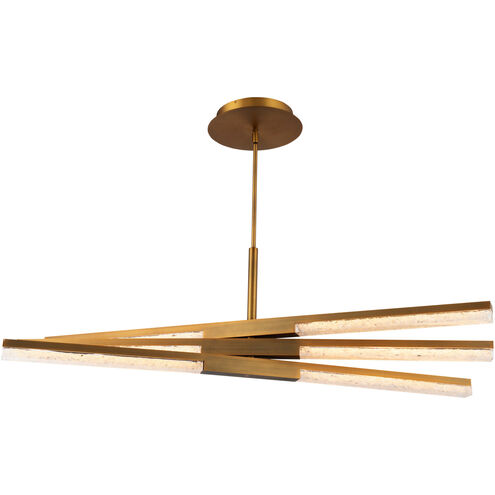 Minx LED 48 inch Aged Brass Mini Pendant Ceiling Light in 3
