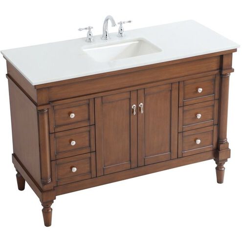 Lexington 48 X 21.5 X 35 inch Walnut Vanity Sink Set