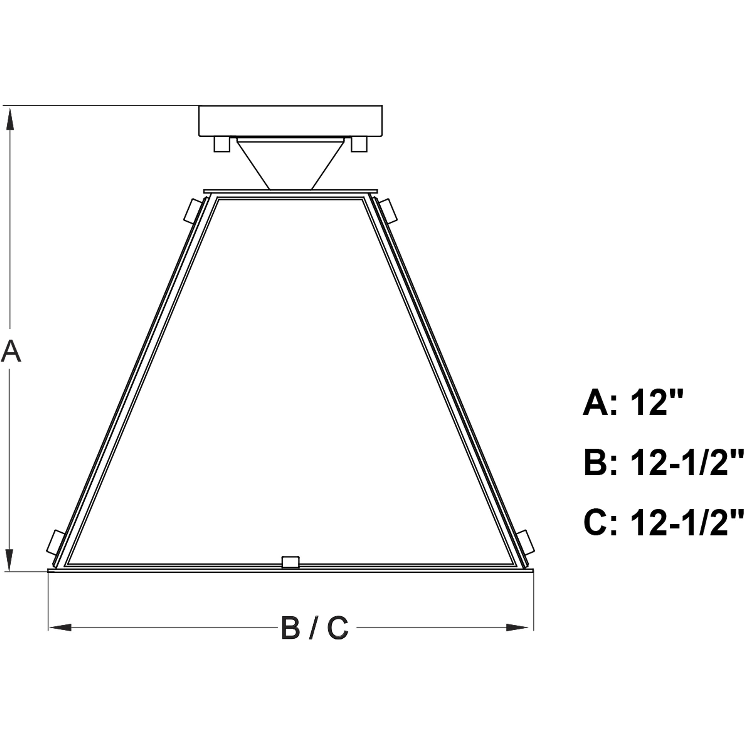 Tremont LED 12.5 inch Matte Black Semi-Flush Mount Ceiling Light