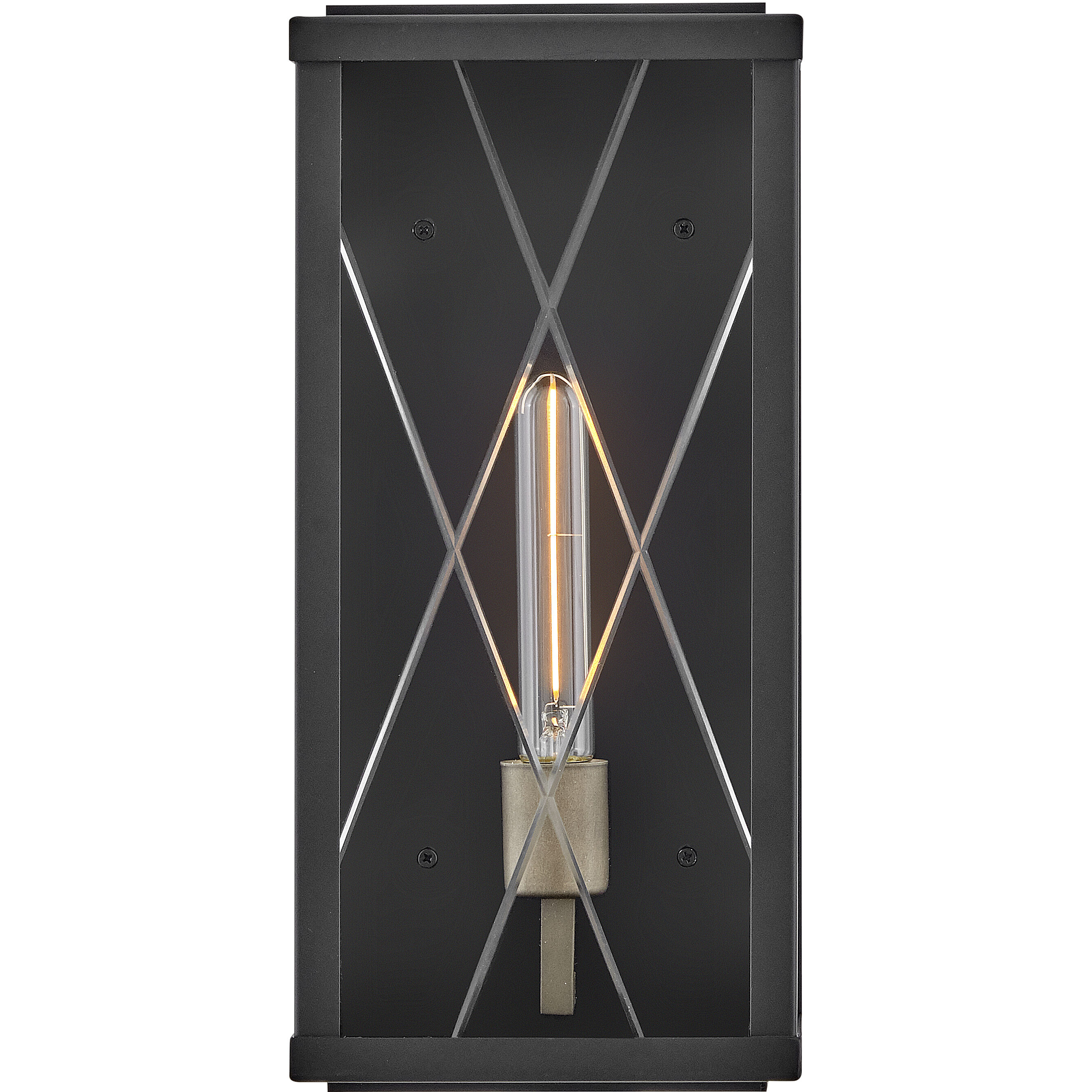 Monte 1 Light 16 inch Black with Burnished Bronze Outdoor Wall Mount