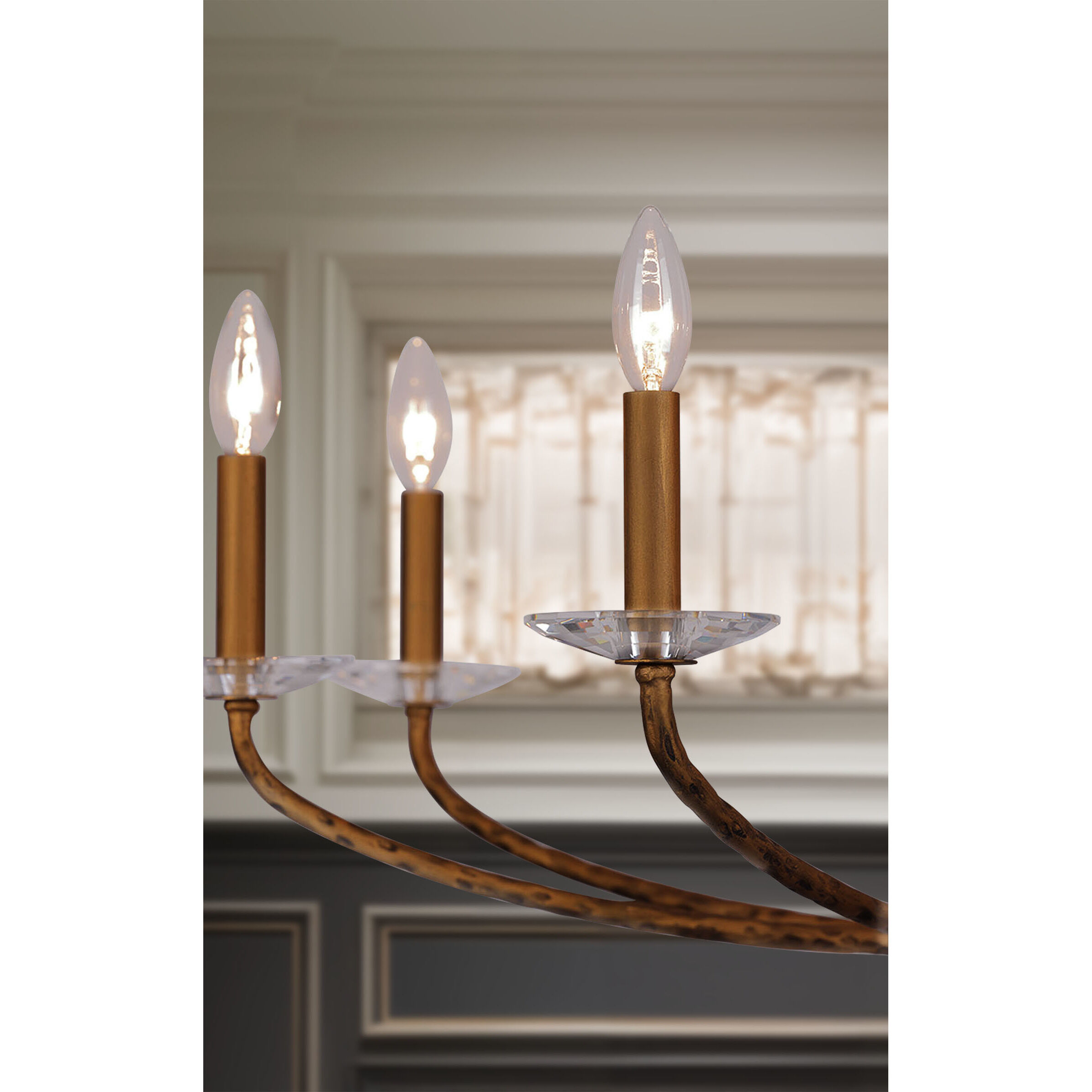Atella 6 Light 32 inch Ashen Gold Chandelier Ceiling Light
