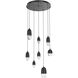 Pebble LED Matte Black Chandelier Ceiling Light, Multi-Port