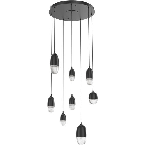 Pebble LED Matte Black Chandelier Ceiling Light, Multi-Port