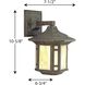 Arts And Crafts 1 Light 11 inch Weathered Bronze Outdoor Wall Lantern, Small