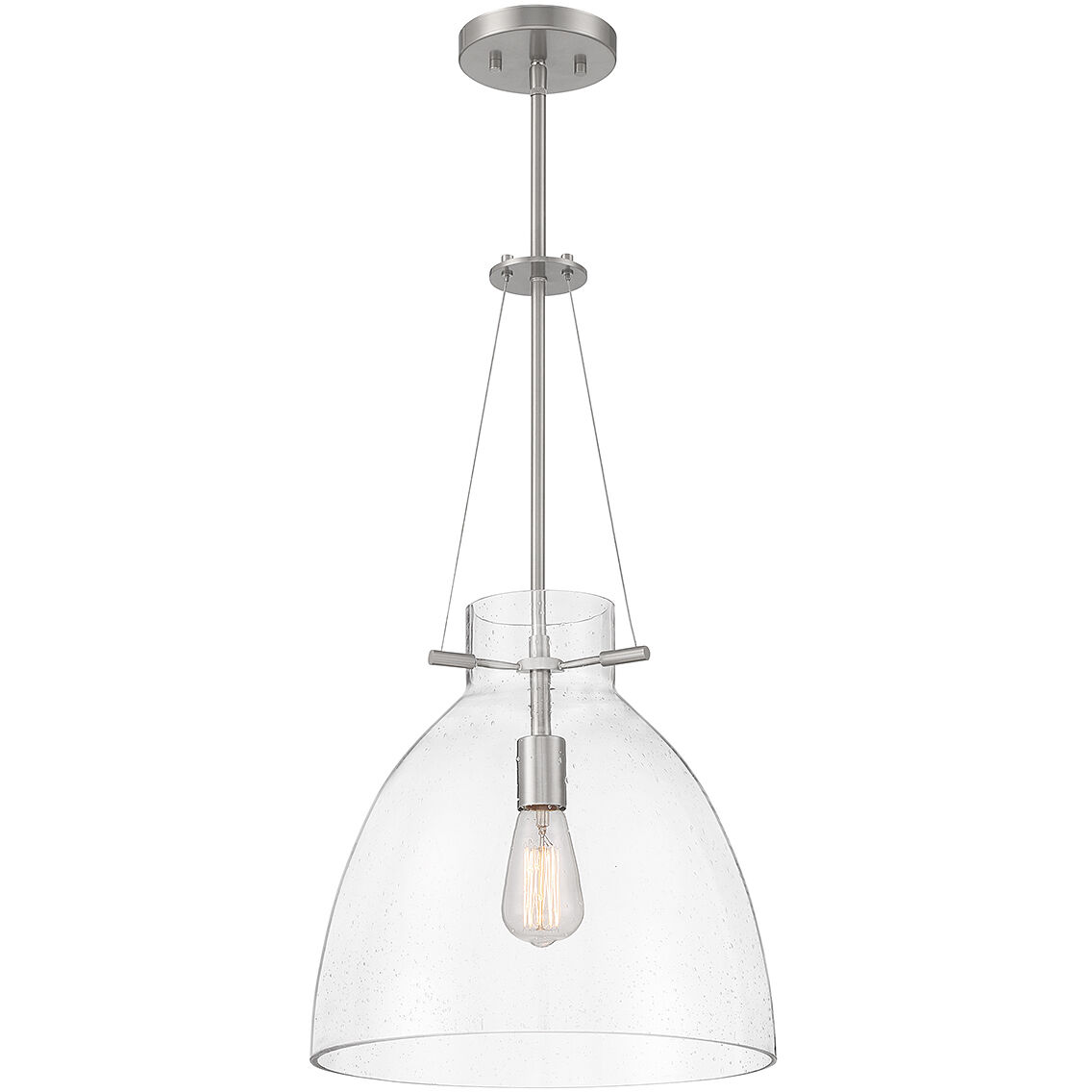 Foster 1 Light 14 inch Satin Nickel Pendant Ceiling Light