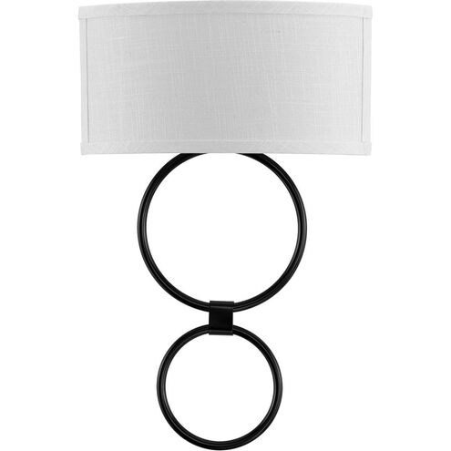 LED Shaded Sconce LED 14 inch Matte Black ADA Wall Sconce Wall Light, Progress LED