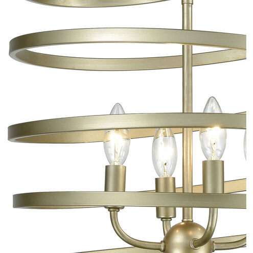 Whirlwind 4 Light 17 inch Aged Silver Pendant Ceiling Light