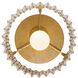 Fractal 1 Light 14 inch Oxidized Gold Leaf Semi Flush Ceiling Light