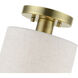 Blossom 1 Light 7 inch Antique Brass Semi-Flush Ceiling Light, Petite
