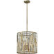 Gemma LED 16 inch Silver Leaf Foyer Light Ceiling Light, Semi-Flush Mount