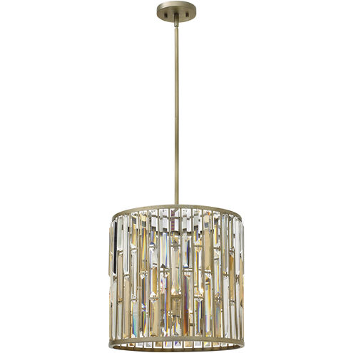 Gemma LED 16 inch Silver Leaf Foyer Light Ceiling Light, Semi-Flush Mount