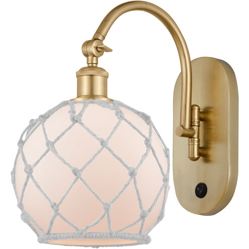 Ballston Farmhouse Rope 1 Light 8 inch Satin Gold Sconce Wall Light