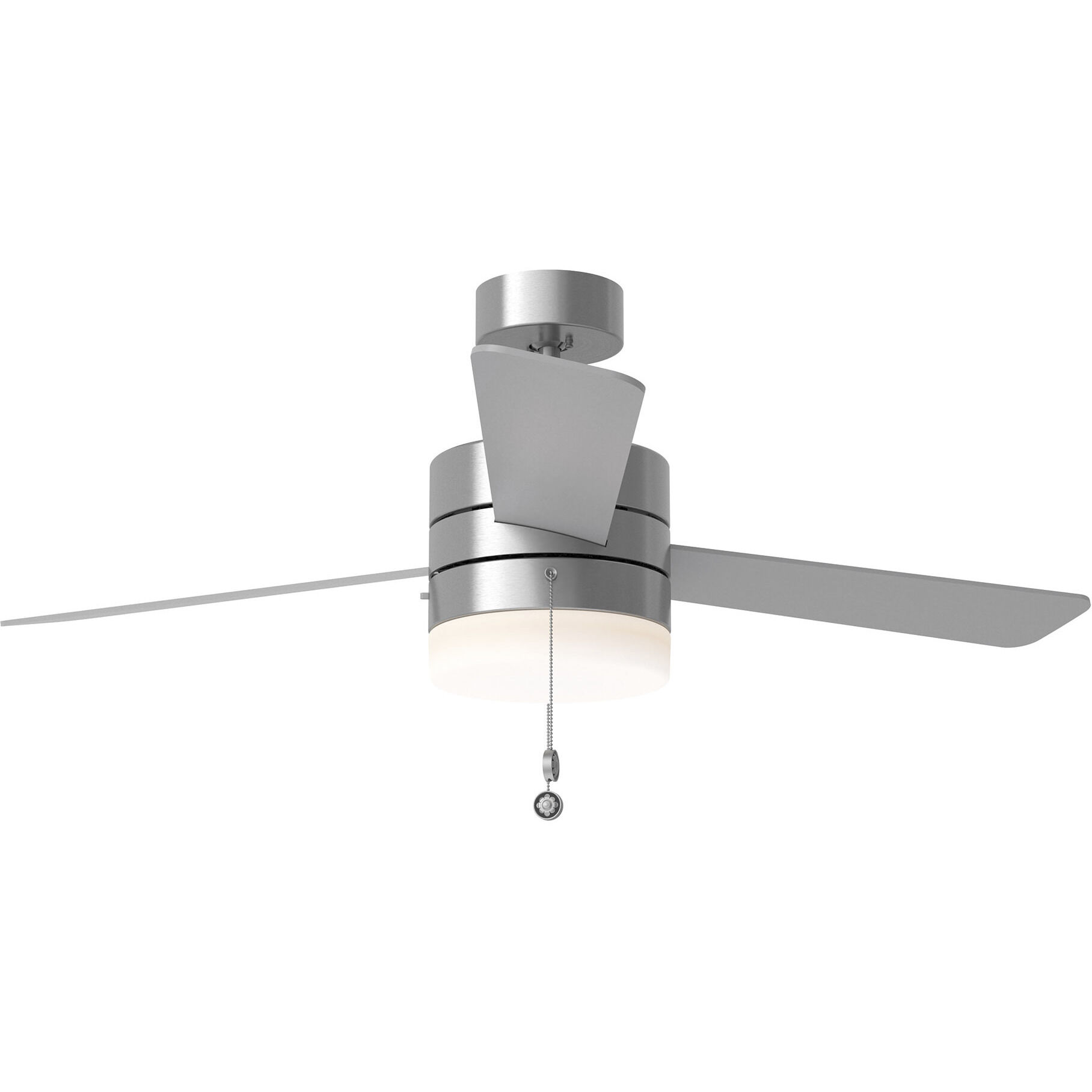 Syrus 52 52 inch Brushed Steel with Silver Blades Ceiling Fan