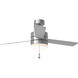 Syrus 52 52 inch Brushed Steel with Silver Blades Ceiling Fan