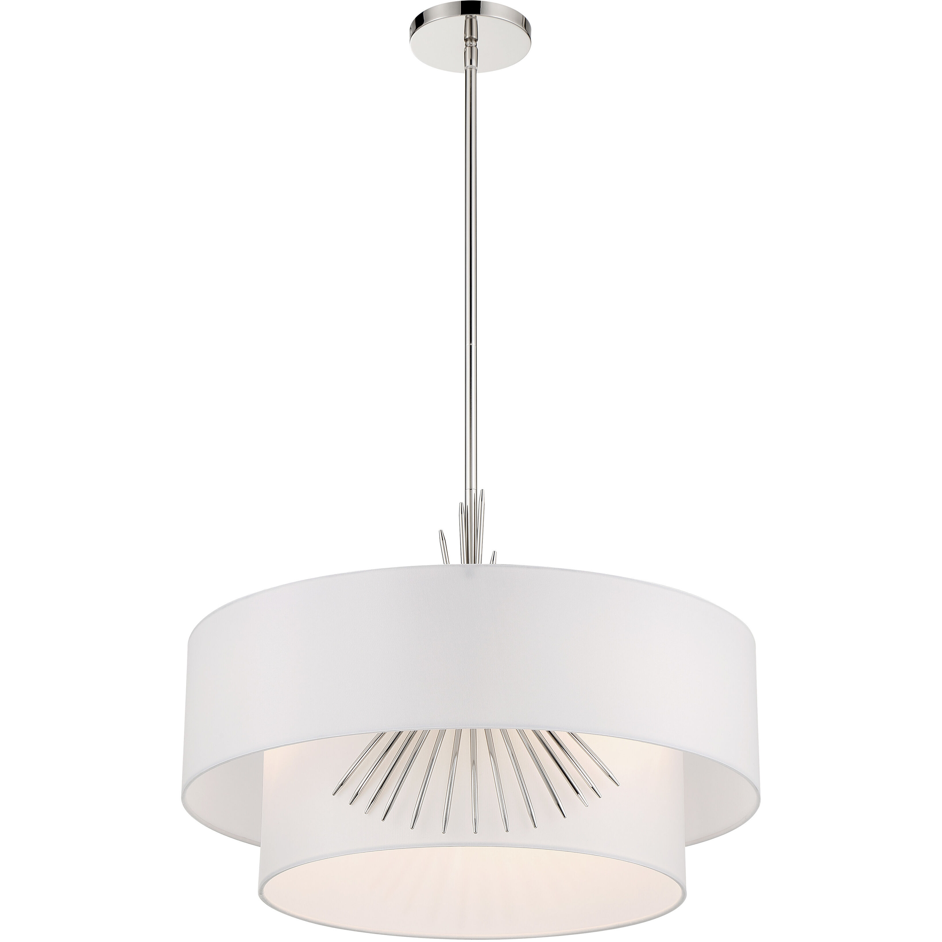 Gramercy 3 Light 21.88 inch Polished Nickel Pendant Ceiling Light