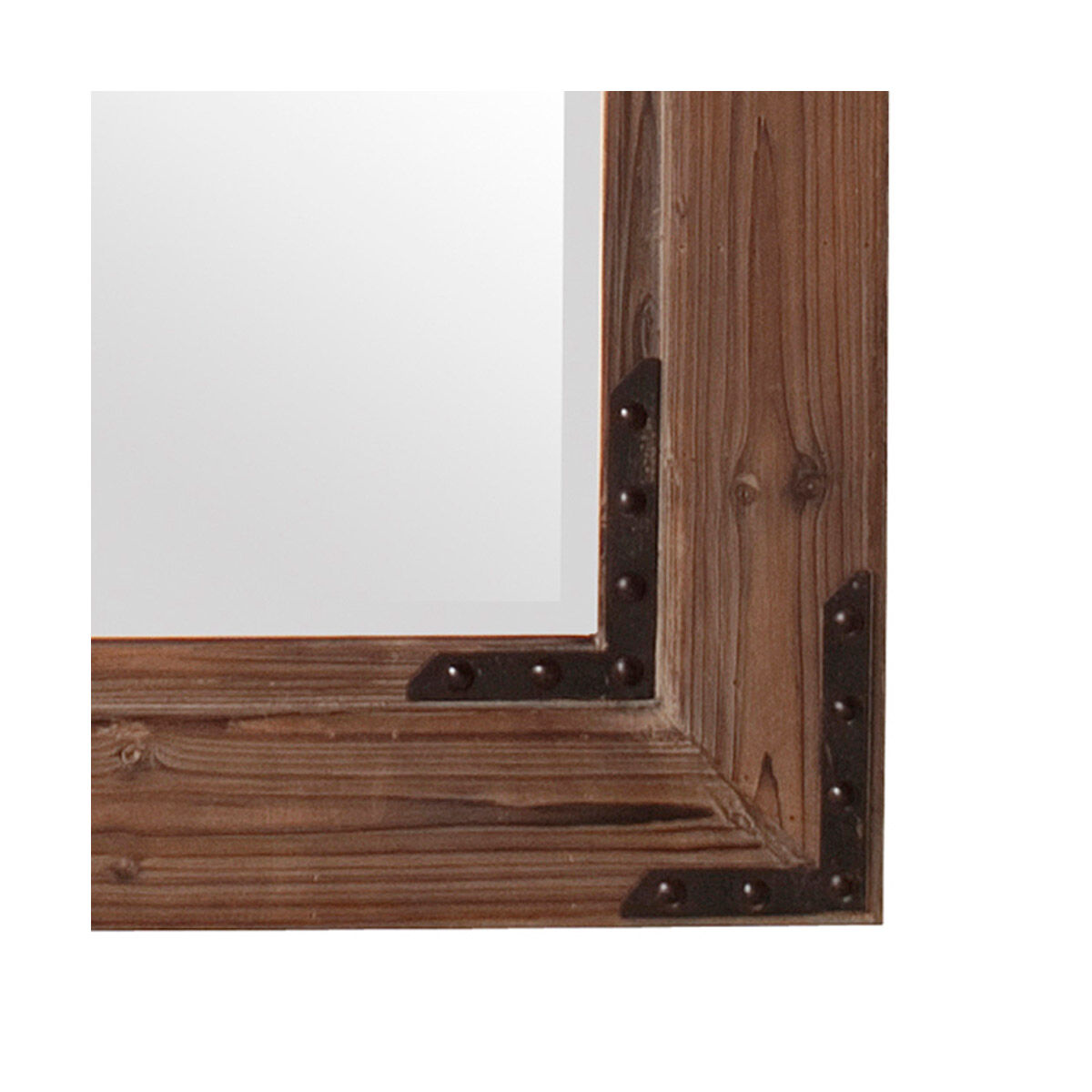 Caldwell 46 X 34 inch Wood and Iron Wall Mirror