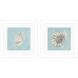 Waterside Collection Block Profile Matted White Framed Art