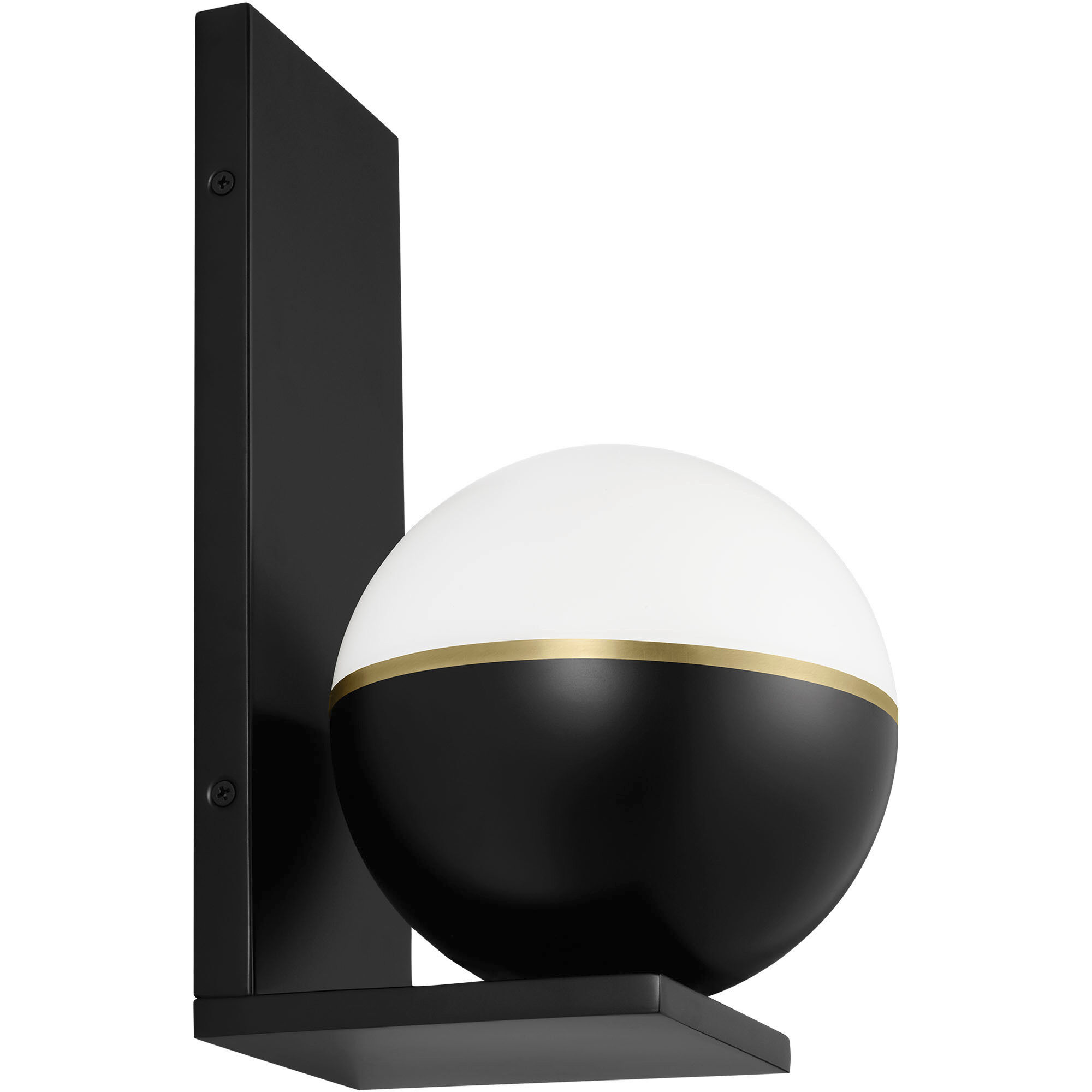 Sean Lavin Akova Wall Sconce Wall Light in Matte Black with Plated Brass