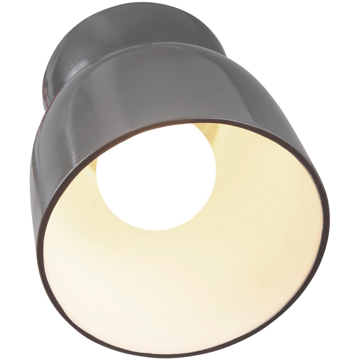 Radiance Collection 1 Light 7.5 inch Gloss Grey Outdoor Flush Mount