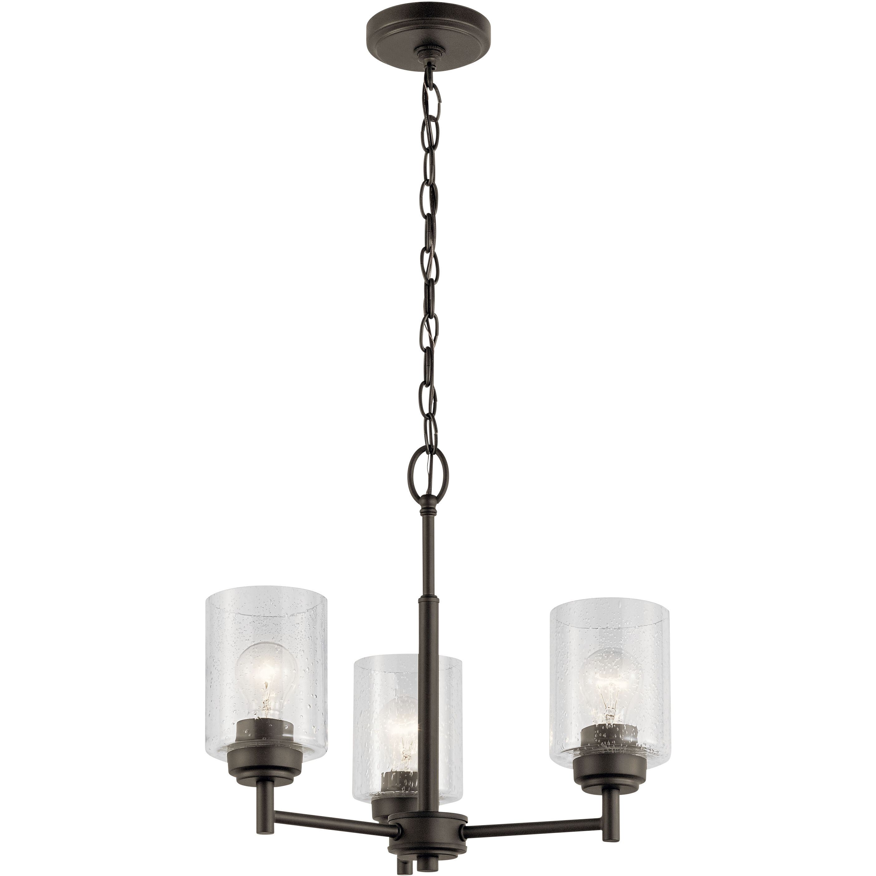Winslow 3 Light 18 inch Olde Bronze Mini Chandelier Ceiling Light