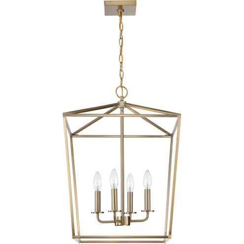 Emma 4 Light 17 inch Burnished Brass Pendant Ceiling Light