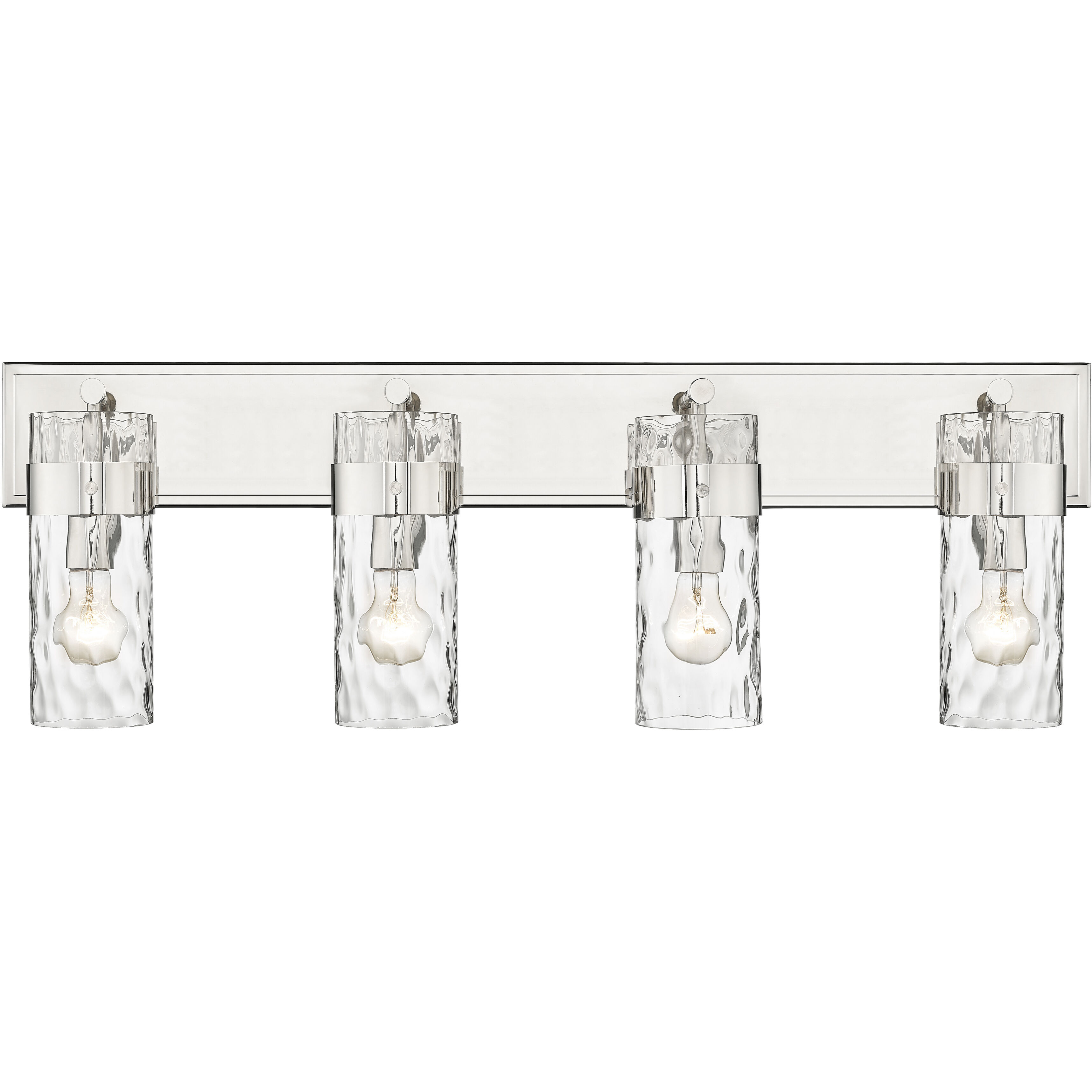 Fontaine 4 Light 34 inch Polished Nickel Vanity Wall Light