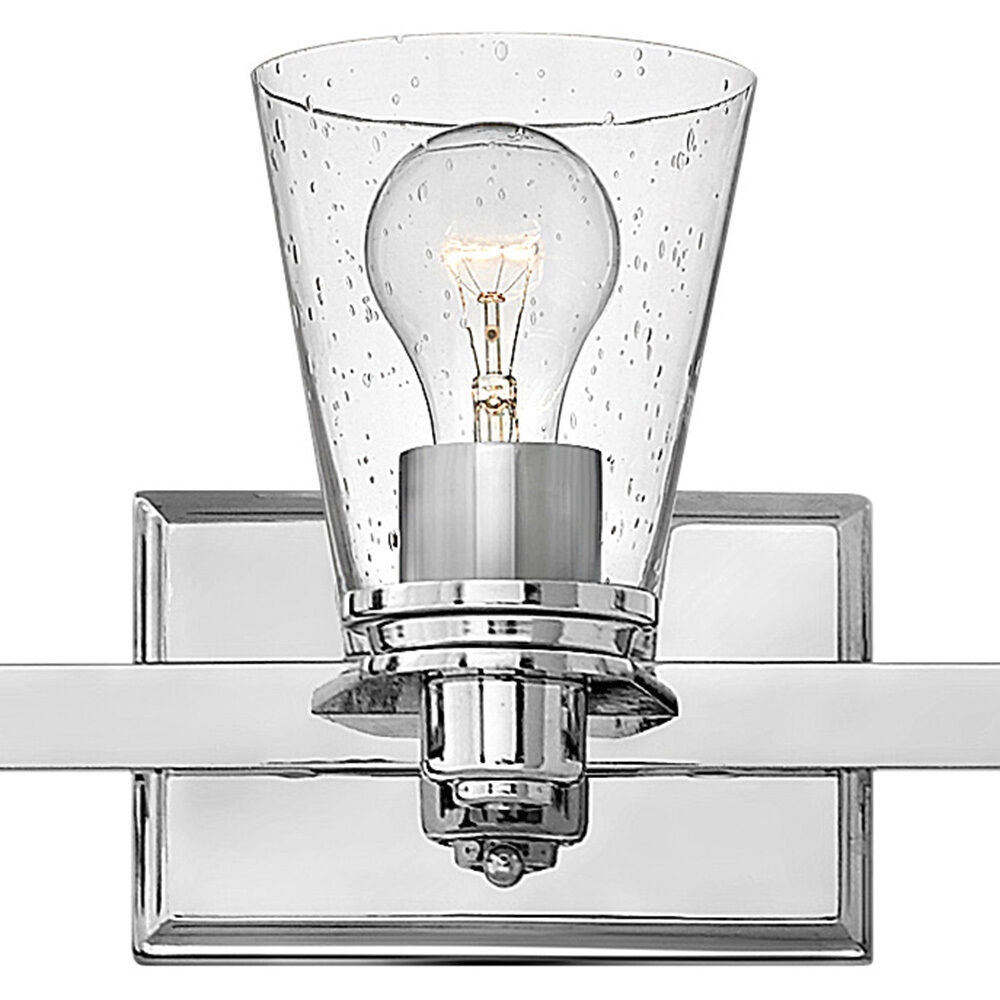 Avon 3 Light 23 inch Chrome Vanity Light Wall Light in Clear Seedy